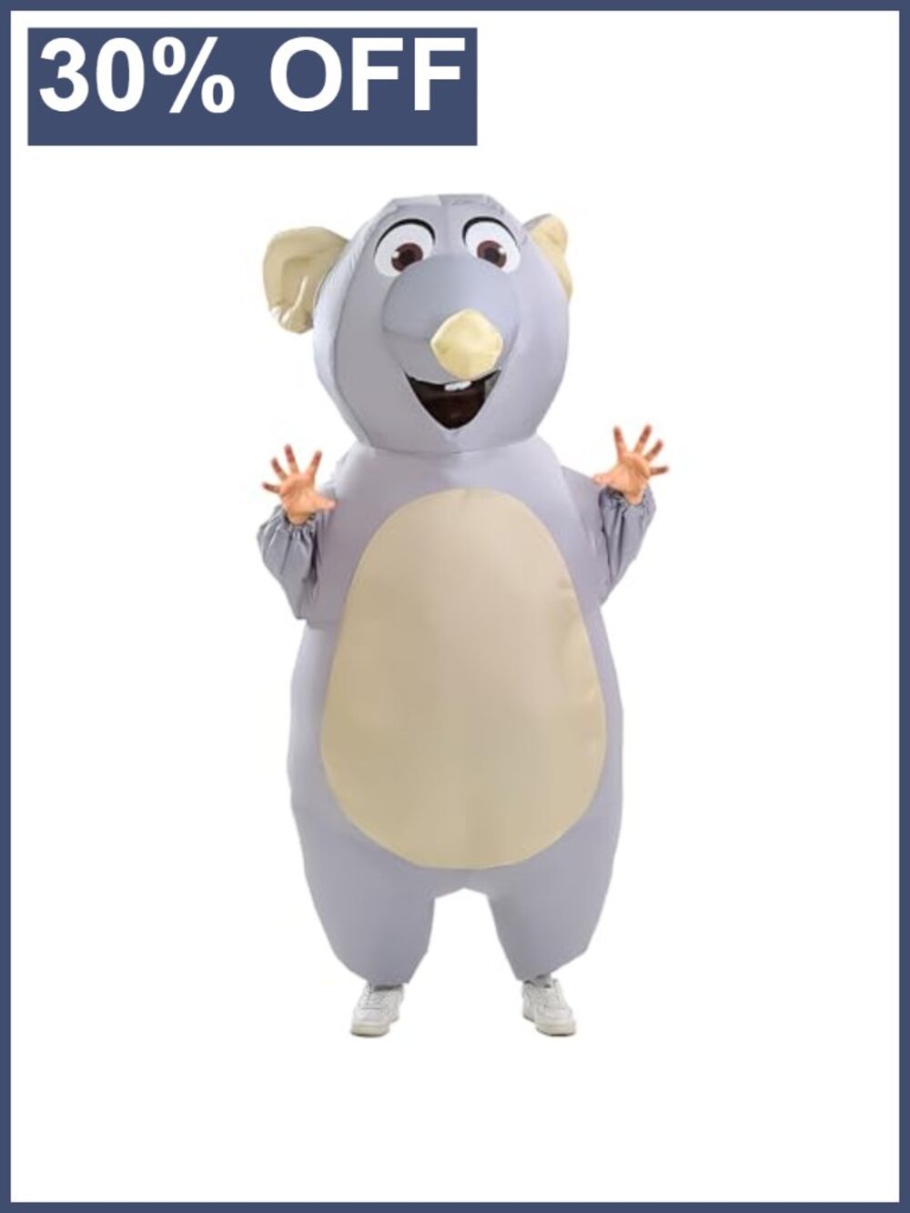 Adult Inflatable Rat Costume Blow Up Mouse Suit Funny Halloween